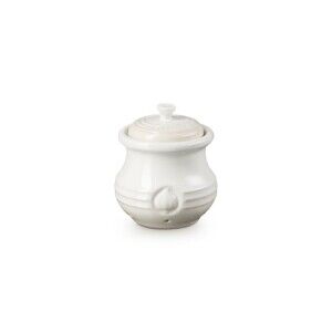 Le Creuset Stoneware Signature Garlic Keeper 420 ml 14oz Meringue NEW NWT